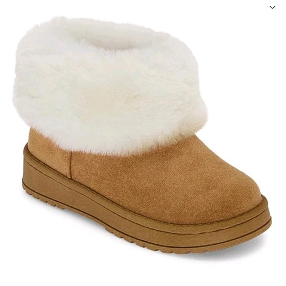 Thereabouts  Big Kid Girls Kaylee Faux Fur Lined Flat Heel Winter Boots Size 3